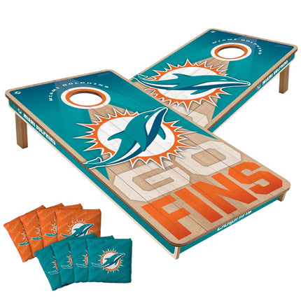 Miami Dolphins Cornhole Boards 2x4 Slogan Series
