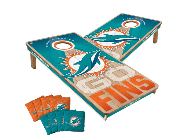 Miami Dolphins Cornhole Boards 2x4 Slogan Series