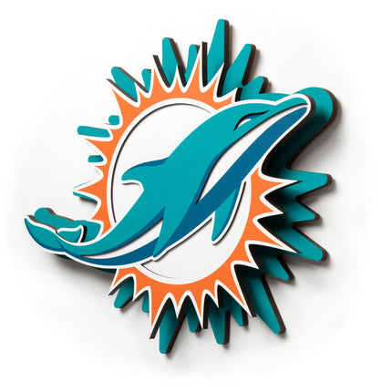 Miami Dolphins 3DX Die Cut Logo