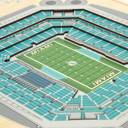 Miami Dolphins 5-Layer 3D StadiumView Wall Art