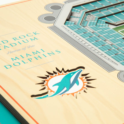 Miami Dolphins 5-Layer 3D StadiumView Wall Art