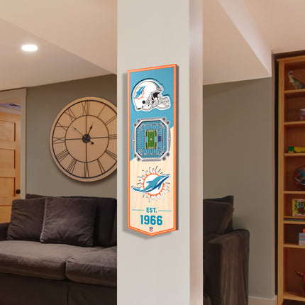 Miami Dolphins 3D Stadium 6x19 Banners
