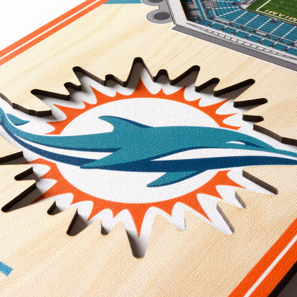 Miami Dolphins 3D Stadium 6x19 Banners