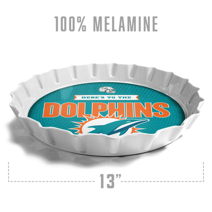 Miami Dolphins Bottle Cap Serving Tray