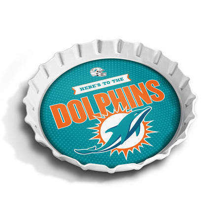 Miami Dolphins Bottle Cap Serving Tray