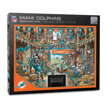 Miami Dolphins Barnyard Fans Puzzle - 500 PC