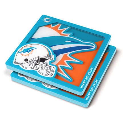 Miami Dolphins 3D Logo Series Coasters