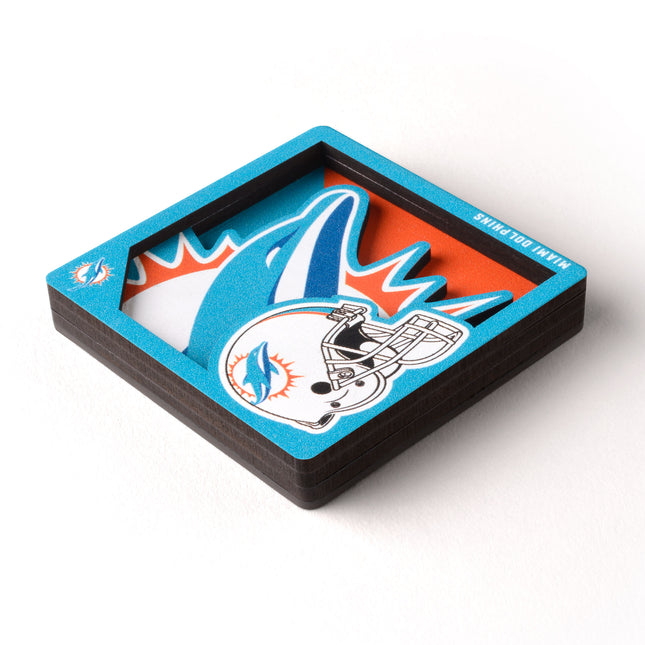 Miami Dolphins 3D Logo Series Magnet