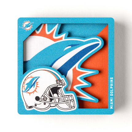 Miami Dolphins 3D Logo Series Magnet