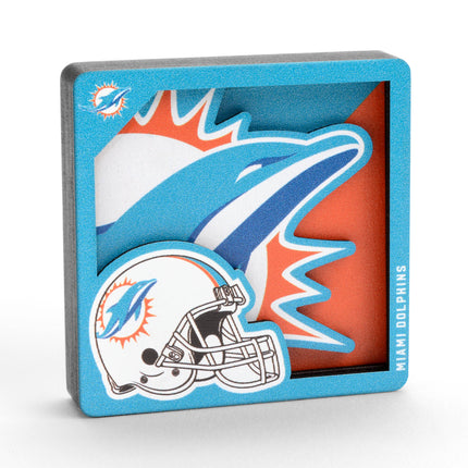 Miami Dolphins 3D Logo Series Magnet