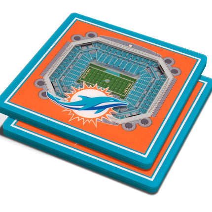 Miami Dolphins 3D Stadium View Coasters