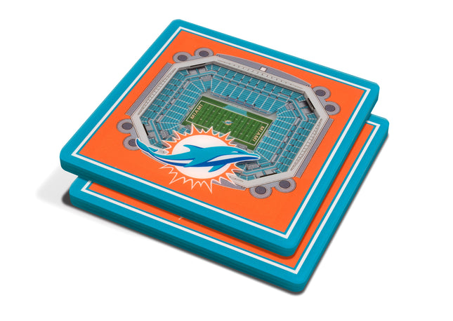 Miami Dolphins 3D Stadium View Coasters
