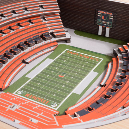 Miami Hurricanes 25-Layer StadiumViews 3D Wall Art