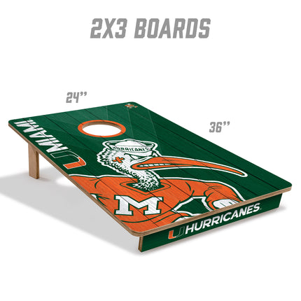 Miami Hurricanes 2x3 Cornhole