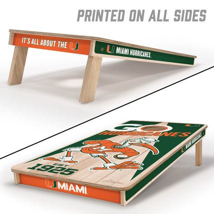 Miami Hurricanes 2x4 Cornhole Boards