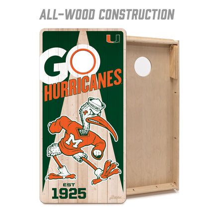 Miami Hurricanes 2x4 Cornhole Boards
