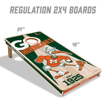 Miami Hurricanes 2x4 Cornhole Boards