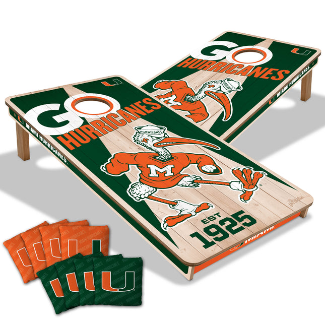 Miami Hurricanes 2x4 Cornhole Boards