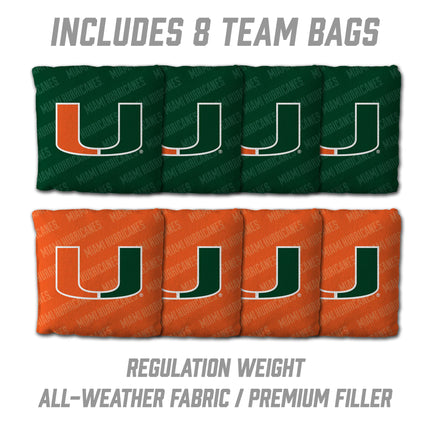 Miami Hurricanes 2x4 Slogan Series Cornhole Boards