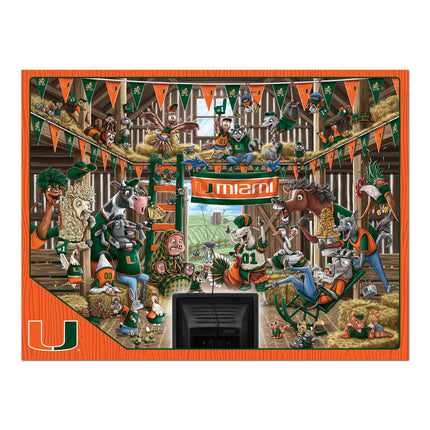 Miami Hurricanes Barnyard Fans Puzzle - 500 PC