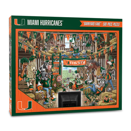 Miami Hurricanes Barnyard Fans Puzzle - 500 PC