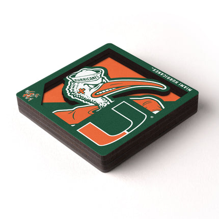 Miami Hurricanes 3D Logo Series Magnet