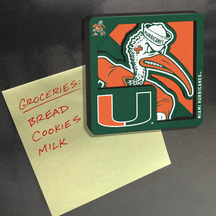 Miami Hurricanes 3D Logo Series Magnet