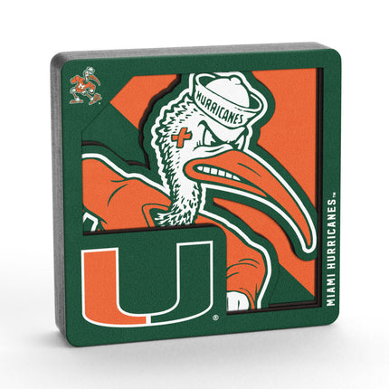 Miami Hurricanes 3D Logo Series Magnet