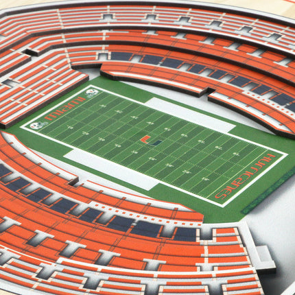 Miami Hurricanes 5-Layer 3D StadiumView Wall Art