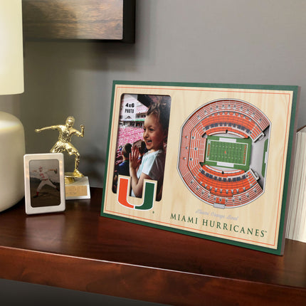 Miami Hurricanes 3D StadiumView Picture Frame