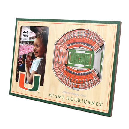 Miami Hurricanes 3D StadiumView Picture Frame