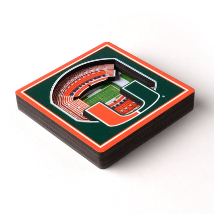 Miami Hurricanes 3D StadiumView Magnets