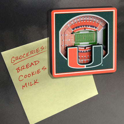 Miami Hurricanes 3D StadiumView Magnets
