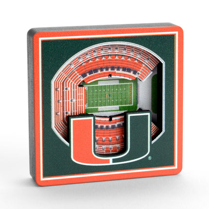 Miami Hurricanes 3D StadiumView Magnets