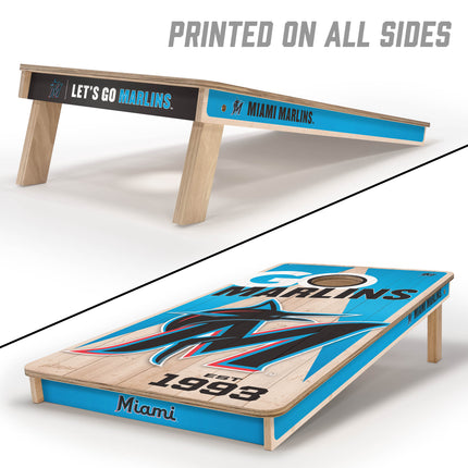 Miami Marlins Cornhole Boards 2x4