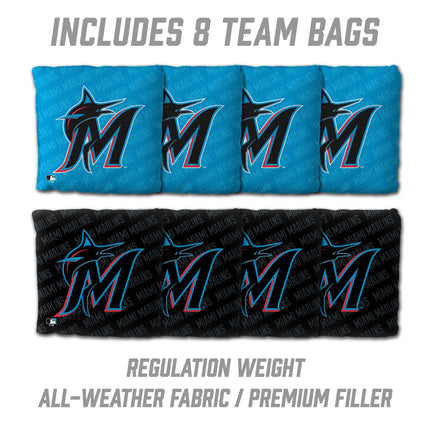 Miami Marlins Cornhole Boards 2x4