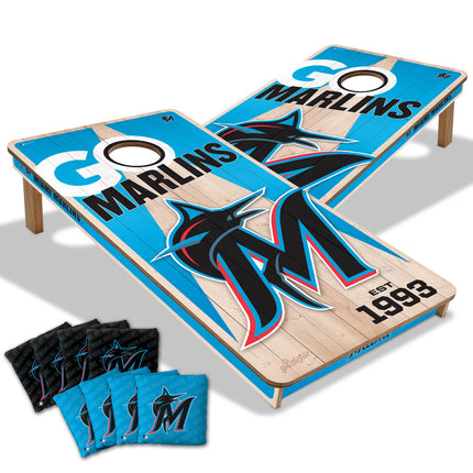 Miami Marlins Cornhole Boards 2x4