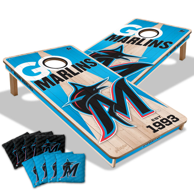 Miami Marlins Cornhole Boards 2x4
