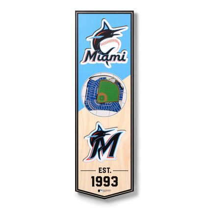 Miami Marlins 3D Stadium 6x19 Banners
