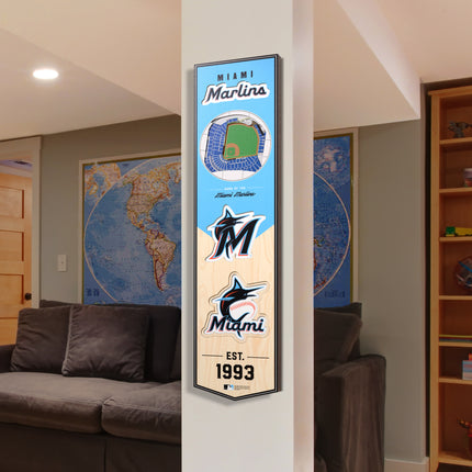 Miami Marlins 8x32 3D Stadium Banner