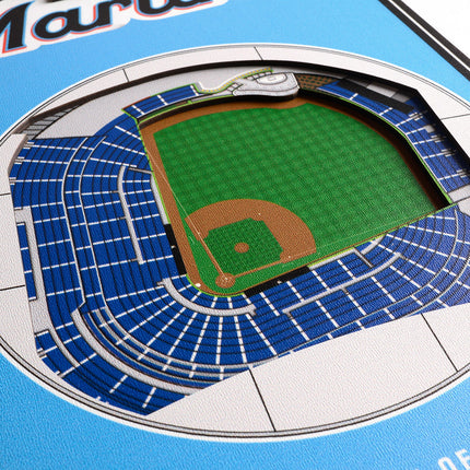 Miami Marlins 8x32 3D Stadium Banner