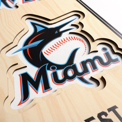Miami Marlins 8x32 3D Stadium Banner