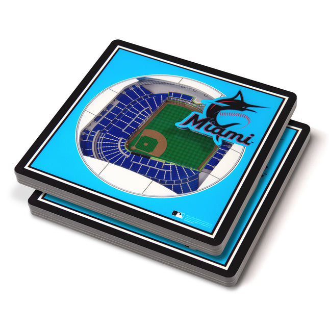 Miami Marlins 3D Stadium View Coasters