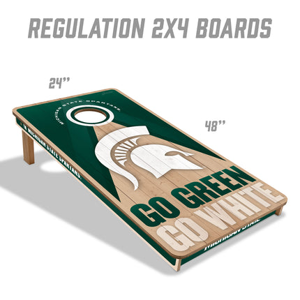 Michigan State Spartans 2x4 Slogan Series Cornhole Boards
