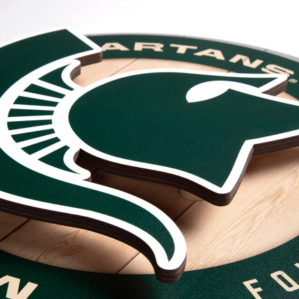 Michigan State Spartans 3DX Circle Backer Wall Art