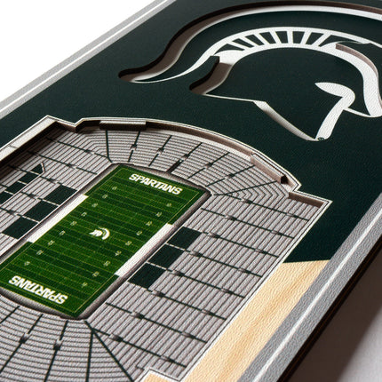 Michigan State Spartans 3D Stadium 6x19 Banners