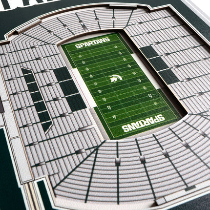 Michigan State Spartans 8x32 3D Stadium Banner
