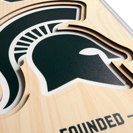Michigan State Spartans 8x32 3D Stadium Banner