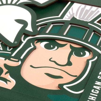 Michigan State Spartans 3D Logo Series Wall Art - 12x12