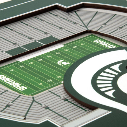 Michigan State Spartans 3D StadiumView Wall Art 12x12